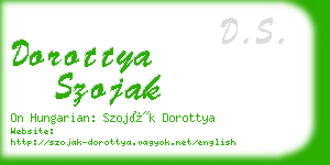 dorottya szojak business card